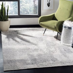 Invista Grey/Ivory 5 ft. x 8 ft. Geometric Abstract Area Rug