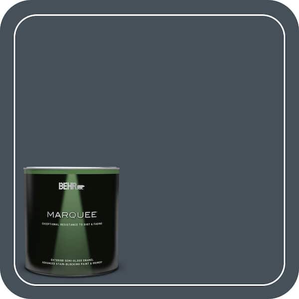 BEHR MARQUEE 1 qt. #PPF-48 Evening Storm Semi-Gloss Enamel Exterior Paint & Primer
