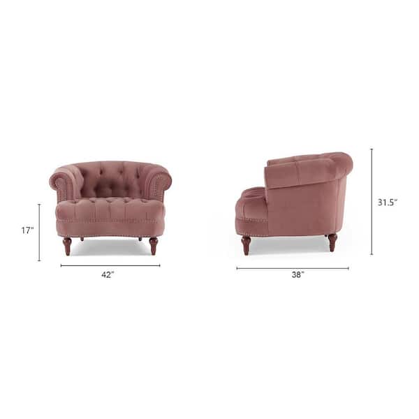 Jennifer Taylor La Rosa Victorian Tufted Upholstered Accent Arm