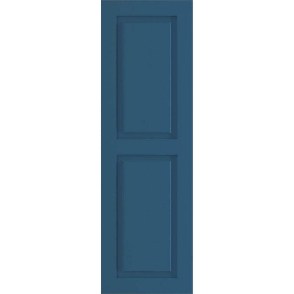 18 in. x 57 in. True Fit PVC 2 Equal Raised Panel Shutters Pair in Sojourn Blue price history on PriceWatchPro