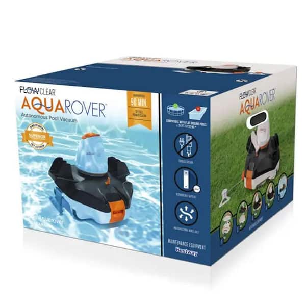 Robot AquaRover 58623E Cordless - The Depot Home Vacuum Pool Autonomous FlowClear Cleaner Bestway 58623E-BW Swimming