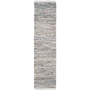 Rag Rug Gray 2 ft. x 5 ft. Striped Runner Rug