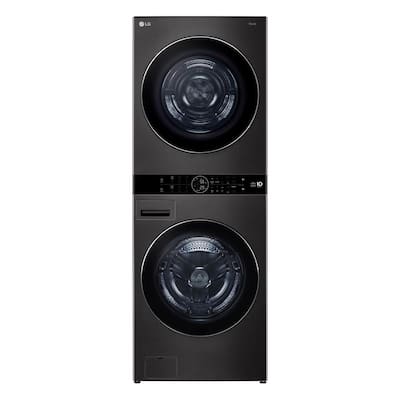 5.0 cu. ft. Washer 7.8 cu. ft. Dual Inverter Heat Pump Ventless Dryer Electric Laundry Center in Black Steel