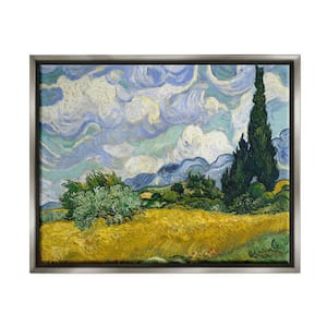 Van Gogh Wheat Field with Cypresses Painting by Vincent Van Gogh Floater Frame Culture Wall Art Print 21 in. x 17 in.