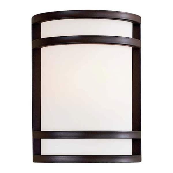 the great outdoors by Minka Lavery Bay View 1-Light Oil-Rubbed Bronze Outdoor Wall Lantern Sconce