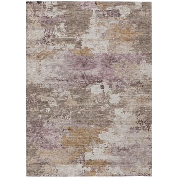 Chantille Machine Washable Indoor/Outdoor Abstract ACN2812 Mocha 9 ft. x 12 ft. Area Rug