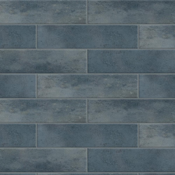 Merola Tile Capri Brick Indigo 2-1/2 in. x 10 in. Porcelain Floor and Wall Tile (5.13 sq. ft./Case)