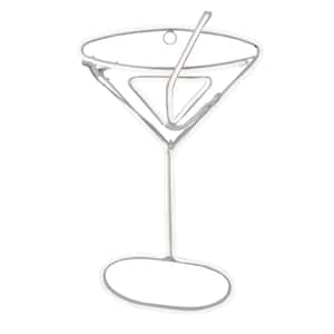 17.25 in. Neon Style LED Lighted Martini Glass Window Silhouette Decoration