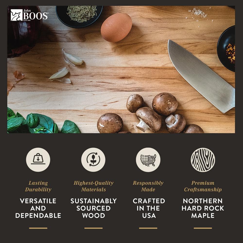 Maple Wood 16" x 10" Reversible Cutting Board with Eased Corners