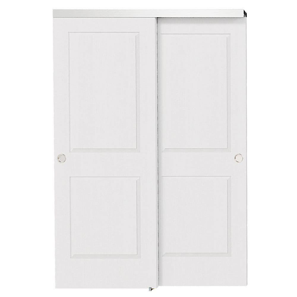 60 in. x 80 in. 1-Panel, Hollow Core, Composite, White Primed, Bypass Sliding Door with Aluminium Hardware price history on PriceWatchPro