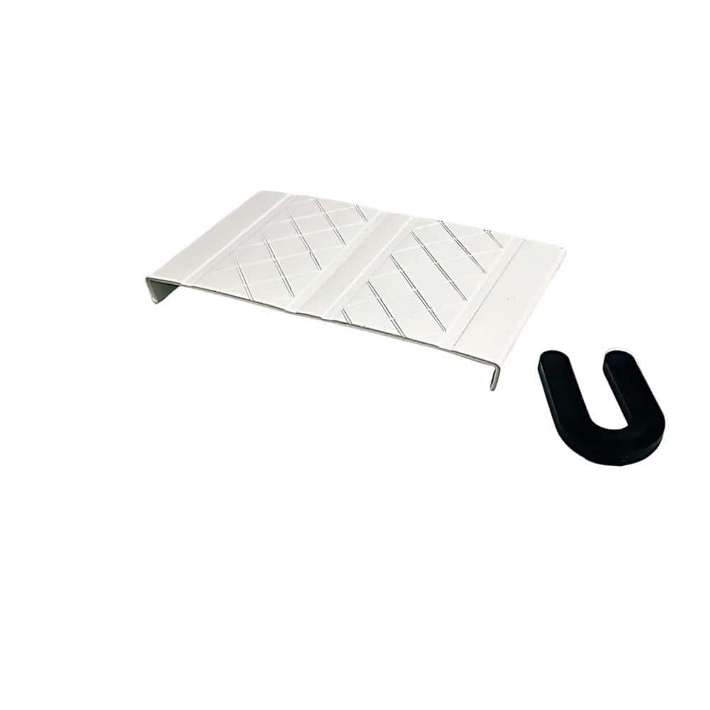 DeckTop 1/2 in. x 51/2 in. x 3 in. Classic White PVC Decking Board Cover Sample for Composite