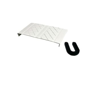 1/2 in. x 5-1/2 in. x 3 in. Classic White PVC Decking Board Cover Sample for Composite and Wood Patio Decks