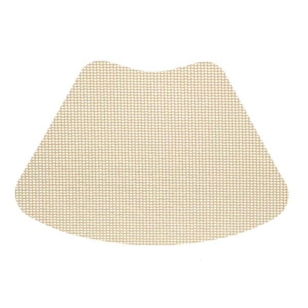 Kraftware Fishnet 19 in. x 13 in. Ivory PVC Covered Jute Wedge Placemat (Set of 6)