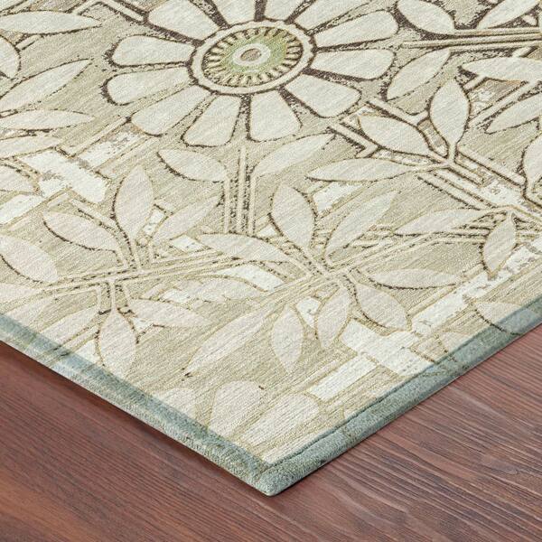 Chantille Machine Washable Indoor/Outdoor Abstract ACN2775 Ivory 3 ft. x 4 ft. Area Rug
