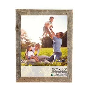 Victoria 20 in. x 30 in. Weathered Gray Picture Frame