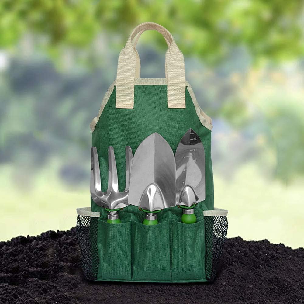 jiacuix Garden Tool Set 11Pcs Garden Set Gardening Equipment Tote Bag Adjustable Canvas Gardening Apron