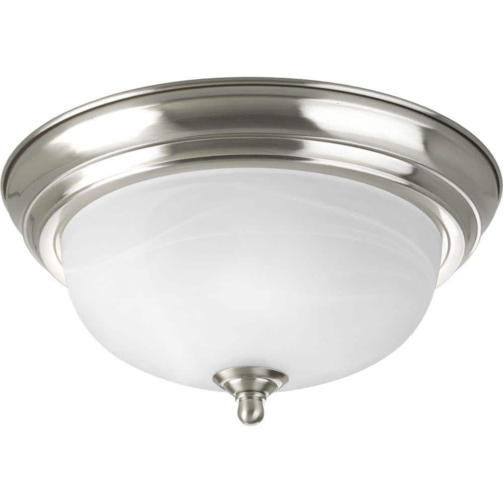 1-Light Brushed Nickel Flush Mount