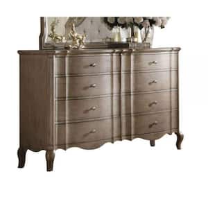 Amelia Antique Taupe 8-Drawers 64 in. Dresser
