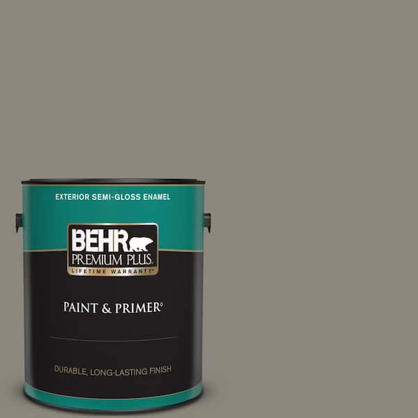 BEHR PREMIUM PLUS 1 gal. #T12-11 Compass Semi-Gloss Enamel Exterior Paint & Primer