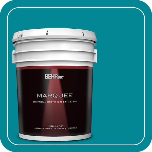 BEHR MARQUEE 5 gal. Home Decorators Collection #HDC-SM16-06 Blue Slushie Flat Exterior Paint & Primer
