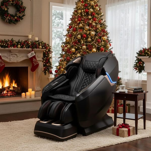 Pro Vigor Series 4D Massage Chair in Brown with Zero Gravity, Bluetooth Speaker, Heated Roller, Wireless Phone Charger