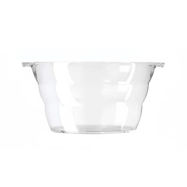 7.9 Gal. Acrylic Oval Party Tub with Handles for Indoor or Outdoor Bars, Clear Party Tub for Wine Cooler, Beer Chiller
