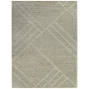 Cicely Grey 8 ft. x 10 ft. Geometric Area Rug