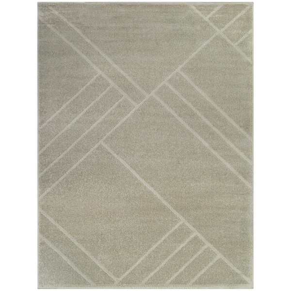 BALTA Cicely Grey 8 ft. x 10 ft. Geometric Area Rug