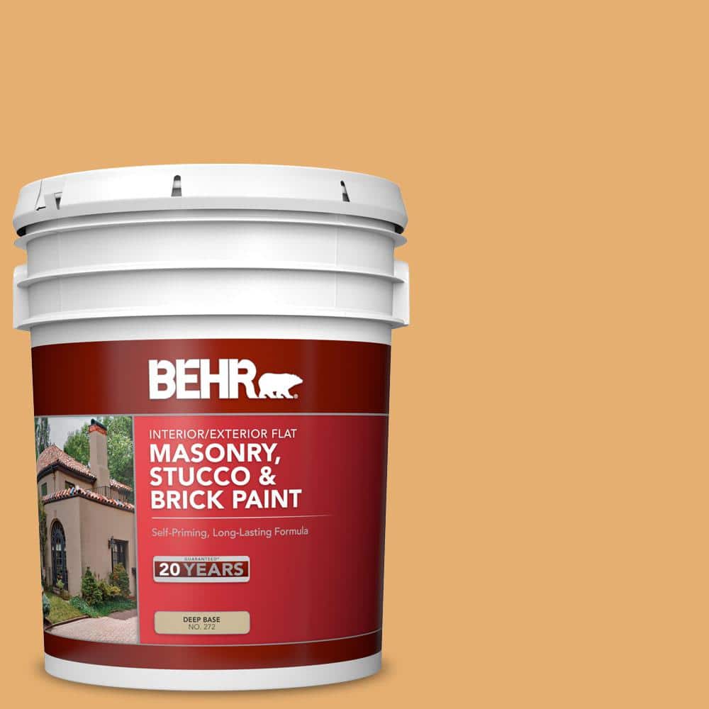 5 gal. #M260-5 Mac N Cheese Flat Interior/Exterior Masonry, Stucco and Bric