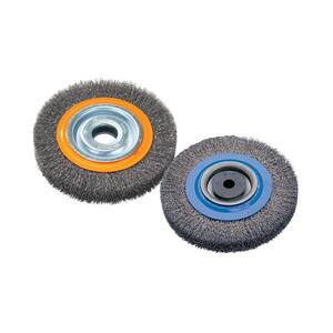 Forney Industries 72762 Arbor Crimped Wire Wheel Brush 8" for sale online 