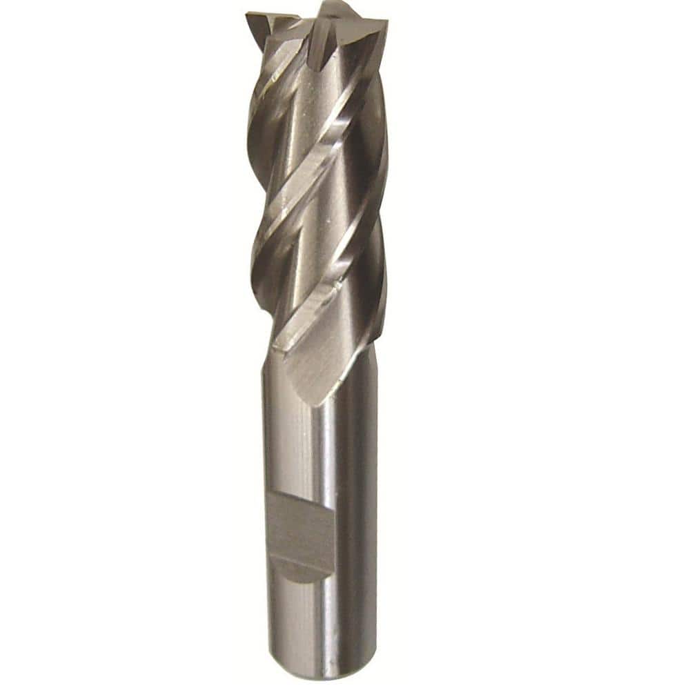 Uncoated 1-1/16 Cutting Diameter 3-7/8 Length Bright 1-5/8 Cutting Length Drillco 5000A Series High-Speed Steel Regular Length Finishing Center Cutting End Mill 30 Degrees Helix Finish 2 Flute 3/4 Shank Diameter Square Nose End