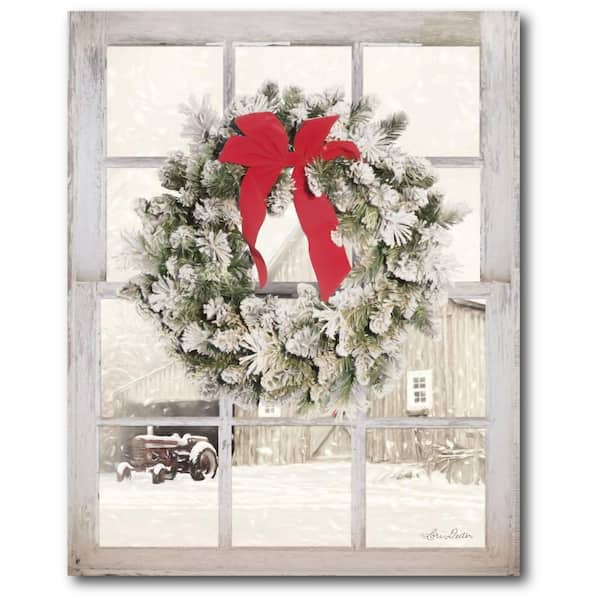 Winter Window Gallery-Wrapped Canvas Wall Art 20 in. x 16 in.