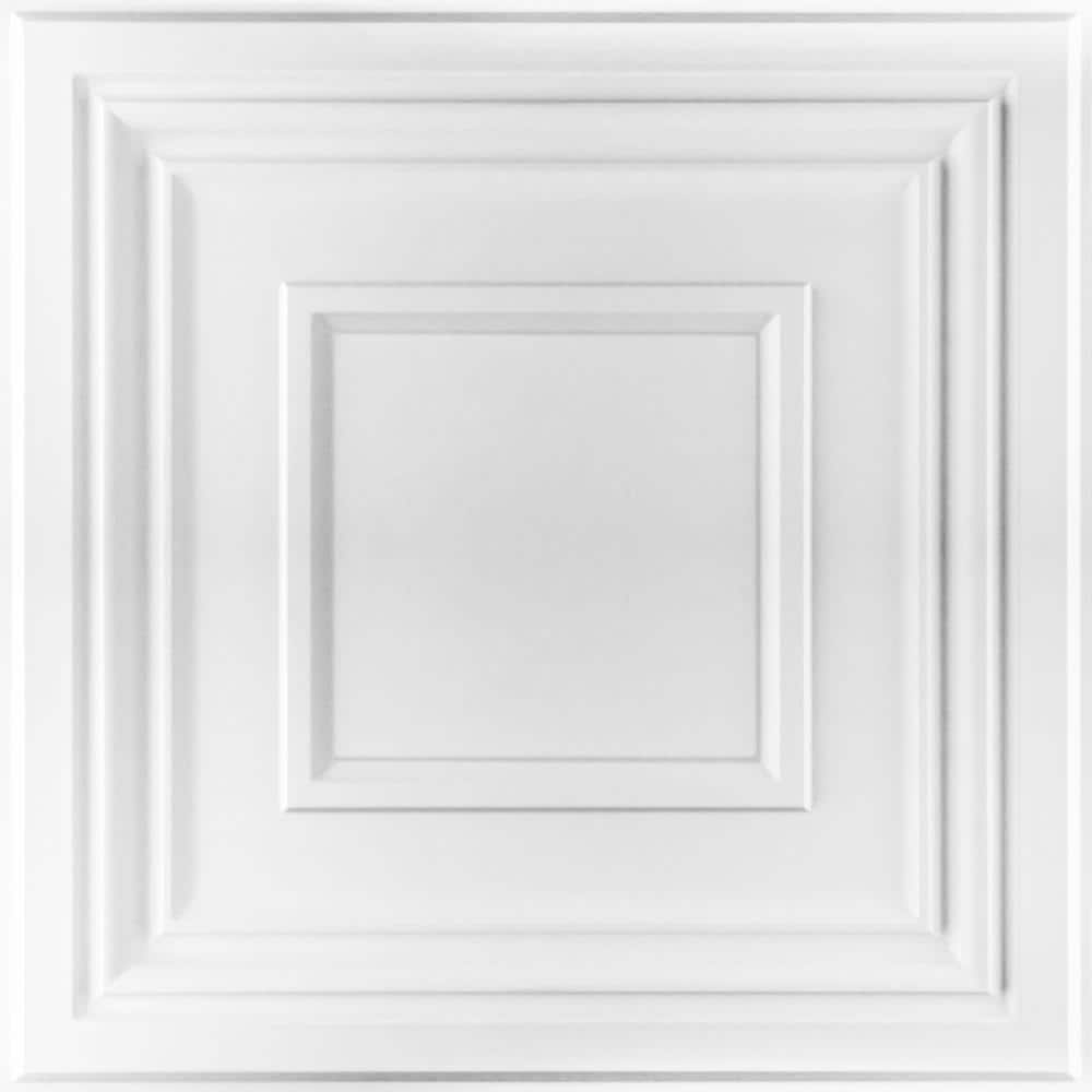 Square Relief PVC White 2 ft. x 2 ft. Drop in Ceiling Tiles (48 sq. ft./case) price history on PriceWatchPro