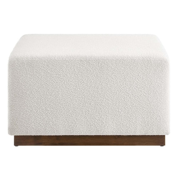 MODWAY Tilden Large 28 in. Square Boucle Upholstered Ottoman