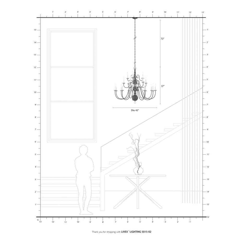 Williamsburgh Classic Elegance 22-Light Polished Brass Chandelier