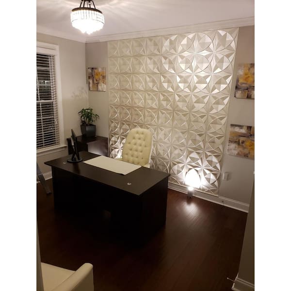 White Matte 2 ft. x 2 ft. Decorative Wall Panel Lay-In Glue Ceiling Tile Grop in Ceiling Wall Panel (48 sq. ft./case)