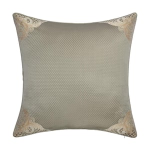 Perugia Sage Border Polyester Euro Sham 26 In. L X 26 In. W