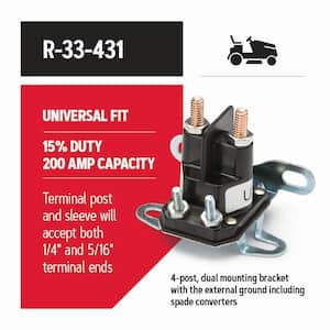 Solenoid for Riding Mowers, Universal Fit