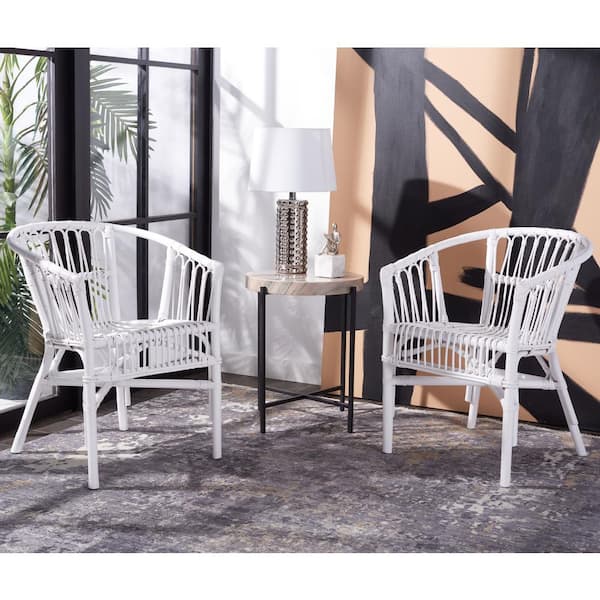 SAFAVIEH Adriana White Arm Chair
