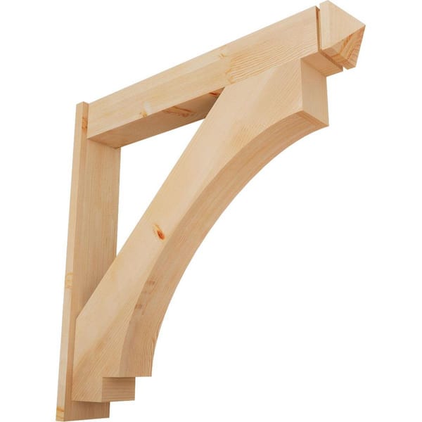 Ekena Millwork 8 in. x 44 in. x 44 in. Douglas Fir Imperial Arts and Crafts Smooth Outlooker