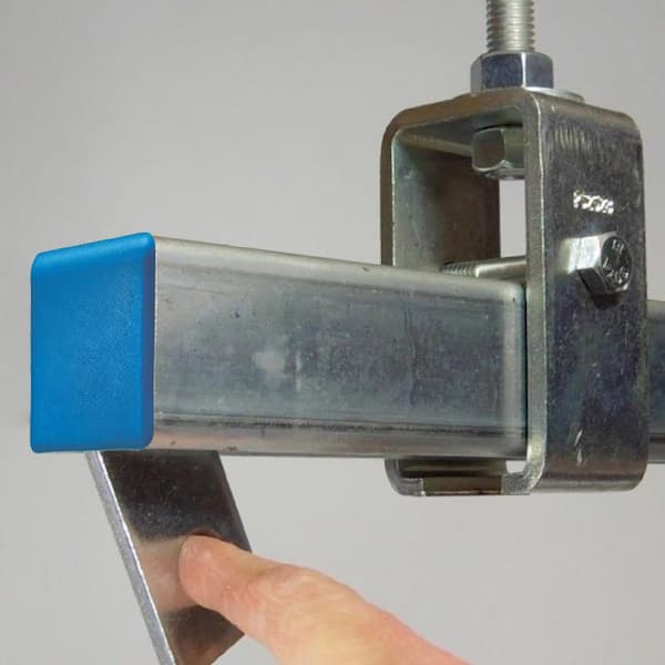Blue PVC Universal End Cap for 1-5/8 in. 12 Gauge Metal Strut Channels, 2-Pack