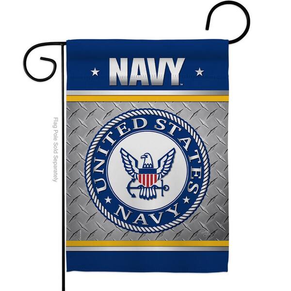 Breeze Decor 13 in. x 18.5 in. US Navy Garden Double-Sided Armed Forces Decorative Vertical Flags