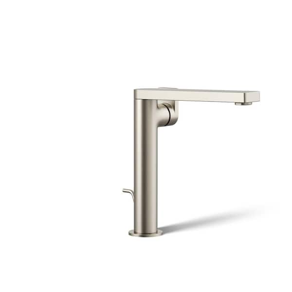 KOHLER Composed Tall Single-Handle 1.2 GPM bathroom Sink Faucet with Lever Handle in Vibrant Brushed Nickel