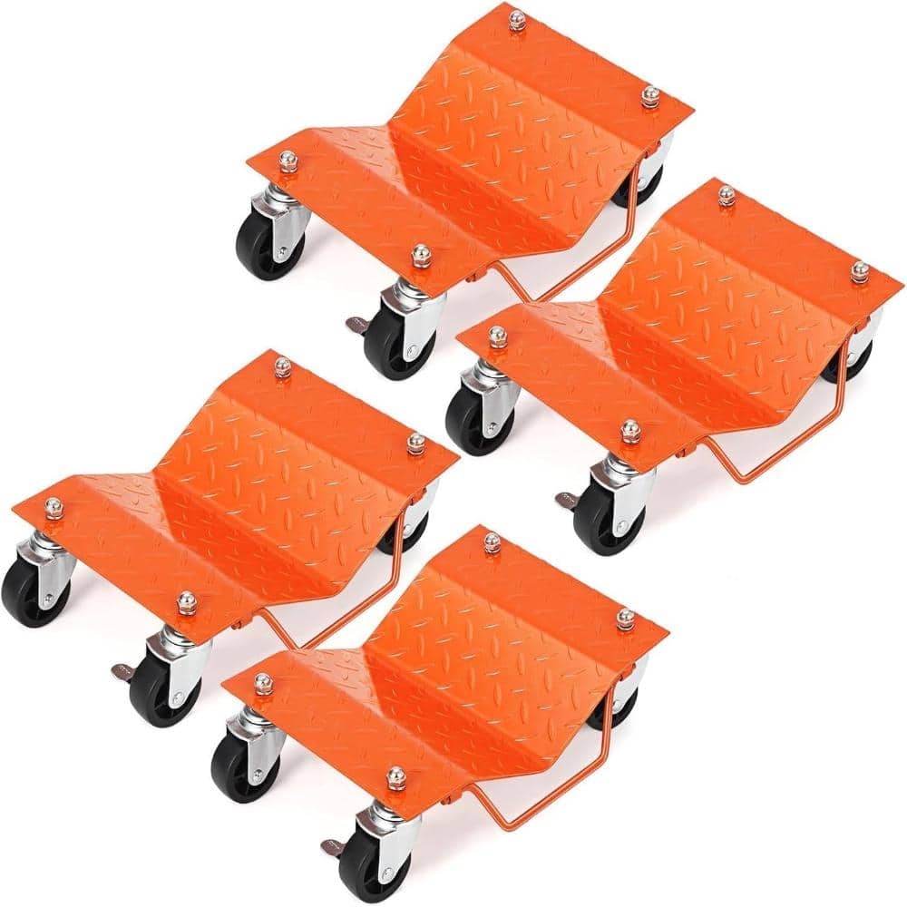 Car Dolly Set of 4, 6000 LBS Capacity Car Wheel Dolly with Lock, Wheel Dollies for Vehicle Moving, Garage Auto Repair price history on PriceWatchPro