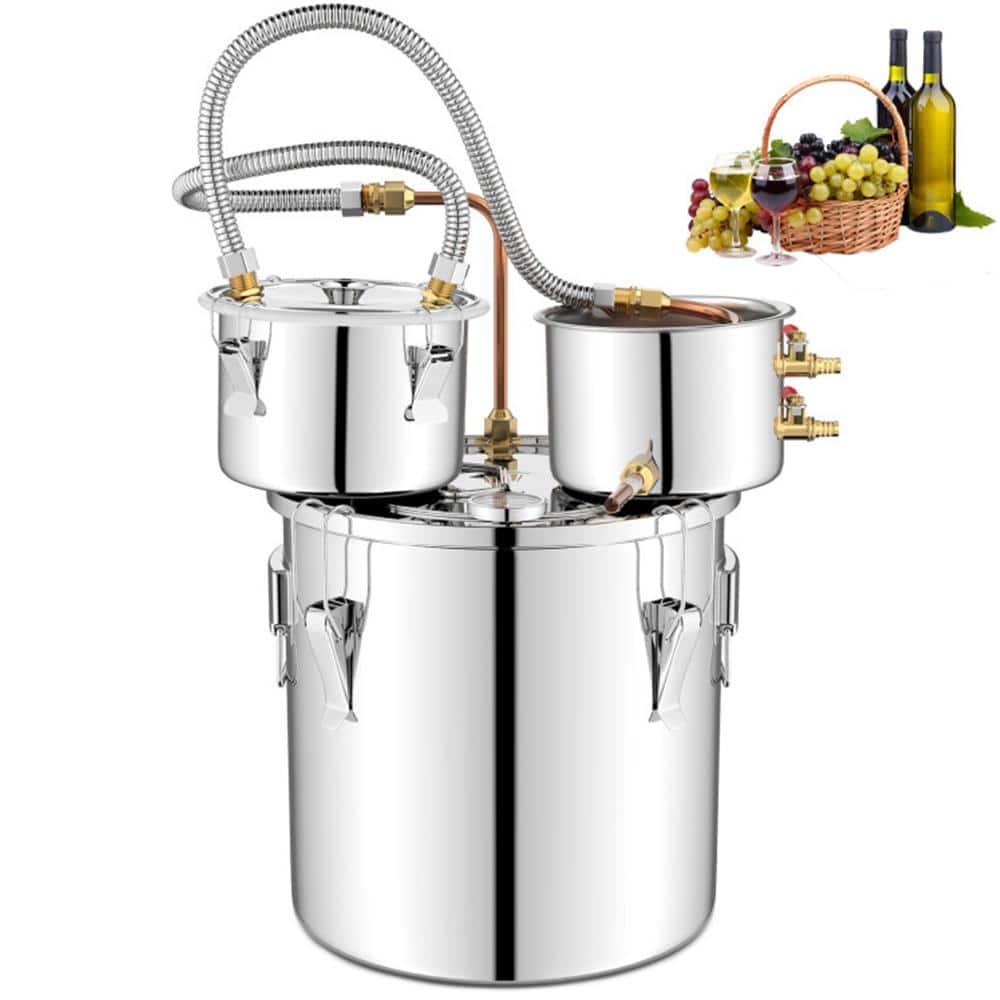 5 gal. 22L Silver Home Water Distiller for DIY Whisky