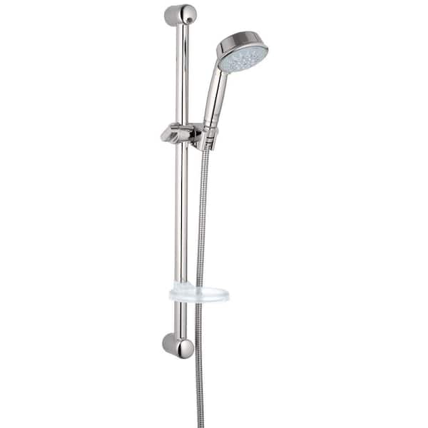 GROHE Relexa Rustic 5-Spray Handheld Shower with Shower Bar in Polished Nickel InfinityFinish