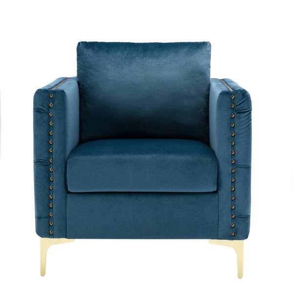 velvet tufted armchair