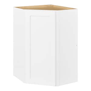 Avondale Shaker Alpine White Quick Assemble Plywood 24 in Corner Wall Kitchen Cabinet (24 in W x 36 in H x 24 in D)