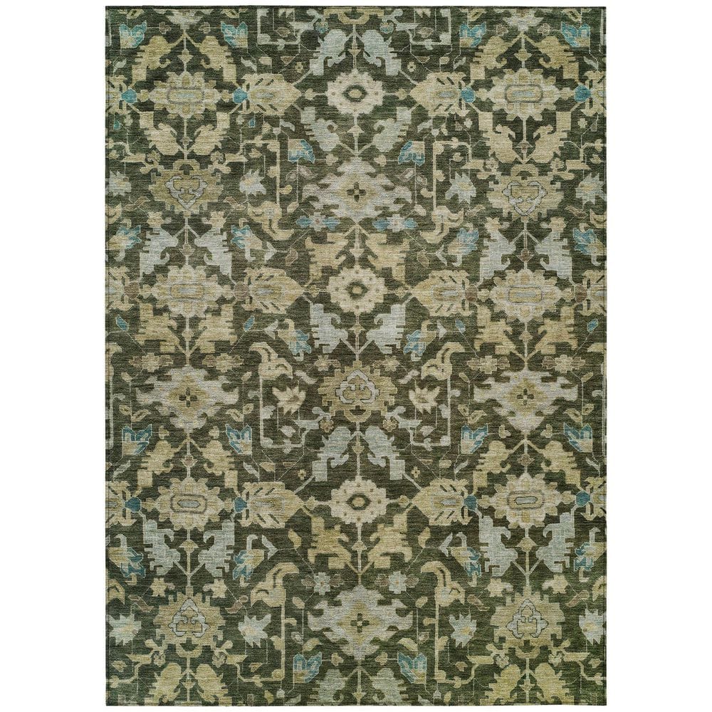 Chantille Machine Washable Indoor/Outdoor Abstract ACN2358 Olive 5 ft. x 7 ft. 6 in. Area Rug price history on PriceWatchPro