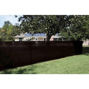 92 in. x 50 ft. Black Mesh Fabric Privacy Fence Screen with Integrated Button Hole